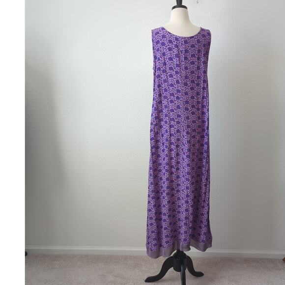 Vintage 90s Loco Lindo Women Maxi Dress Purple XL Boho Festival Retro California - Picture 5 of 10